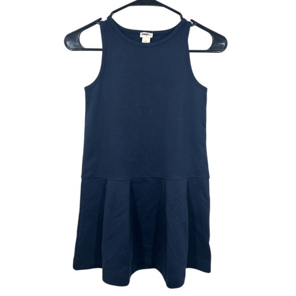 J. Crew Crewcuts Navy Blue Girls' ponte uniform dress Classic Conteporary Size 8